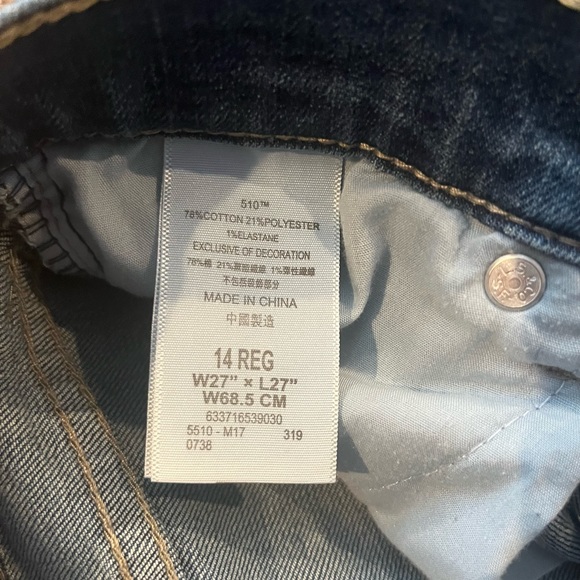 Levi’s Boys 510 Skinny Jeans. NWOT. SIZE 14Reg. - Picture 4 of 5